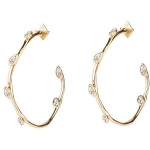 Alexis Bittar Gold Crystal Vine Earrings